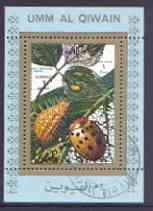 Umm Al Qiwain 1972 Insects individual perf sheetlet #05 (Ladybird) cto used as Mi 1342, stamps on insects, stamps on ladybirds