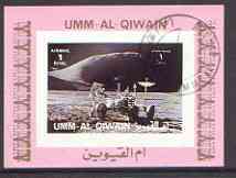 Umm Al Qiwain 1972 History of Space #2 individual imperf sheetlet #02 cto used as Mi 1195B, stamps on , stamps on  stamps on space