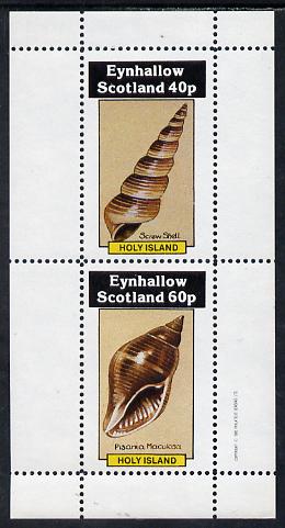 Eynhallow 1982 Shells (Screw Shell) perf set of 2 values (40p & 60p) unmounted mint, stamps on marine-life     shells