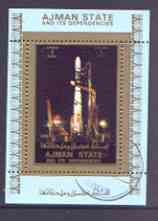 Ajman 1972 History of Space individual perf sheetlet #06 cto used as Mi 2786A, stamps on , stamps on  stamps on space