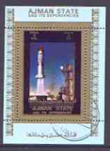 Ajman 1972 History of Space individual perf sheetlet #07 cto used as Mi 2787A, stamps on , stamps on  stamps on space