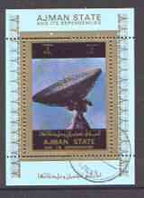 Ajman 1972 History of Space individual perf sheetlet #05 cto used with perf comb doubled at left, as Mi 2785A, stamps on , stamps on  stamps on space