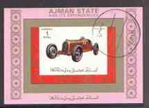 Ajman 1972 Cars individual imperf sheetlet #08 cto used as Mi 2756B, stamps on cars