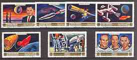 Manama 1972 Apollo 16 perf set of 7 cto used, Mi 746-52, stamps on , stamps on  stamps on space, stamps on apollo