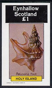 Eynhallow 1982 Shells (Pelicans Foot) imperf souvenir sheet (Â£1 value) unmounted mint, stamps on , stamps on  stamps on marine-life     shells