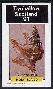 Eynhallow 1982 Shells (Pelicans Foot) imperf souvenir sheet (£1 value) unmounted mint, stamps on marine-life     shells