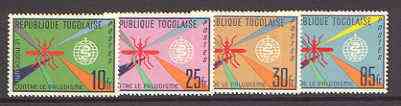Togo 1962 Malaria Eradication perf set of 4 unmounted mint, SG 309-12, stamps on insects, stamps on medical, stamps on malaria, stamps on diseases