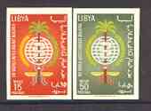 Libya 1962 Malaria Eradication imperf set of 2 unmounted mint, as SG 273-74, stamps on , stamps on  stamps on insects, stamps on medical, stamps on malaria, stamps on diseases