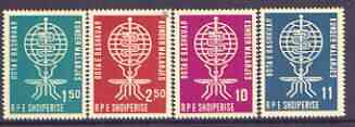 Albania 1962 Malaria Eradication perf set of 4 unmounted mint, SG 696-99, stamps on , stamps on  stamps on insects, stamps on medical, stamps on malaria, stamps on diseases