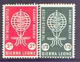 Sierra Leone 1962 Malaria Eradication perf set of 2 unmounted mint, SG 240-41, stamps on , stamps on  stamps on insects, stamps on medical, stamps on malaria, stamps on diseases