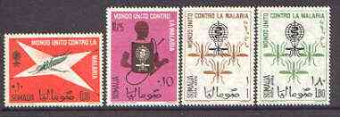 Somalia 1962 Malaria Eradication perf set of 4 unmounted mint, SG 391-94, stamps on , stamps on  stamps on insects, stamps on medical, stamps on malaria, stamps on diseases