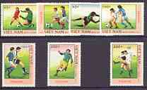 Vietnam 1989 Football World Cup (1st Issue) perf set of 7 values unmounted mint, SG 1313-19*, stamps on , stamps on  stamps on football, stamps on  stamps on sport