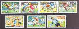 Vietnam 1990 Football World Cup (2nd Issue) perf set of 7 unmounted mint, SG 1382-88*, stamps on , stamps on  stamps on football, stamps on  stamps on sport