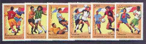 Afghanistan 1998 Football World Cup perf set of 6 unmounted mint, stamps on , stamps on  stamps on football, stamps on  stamps on sport