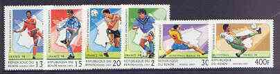 Benin 1997 Football World Cup perf set of 6 unmounted mint, SG 1614-19*, stamps on , stamps on  stamps on football, stamps on  stamps on sport