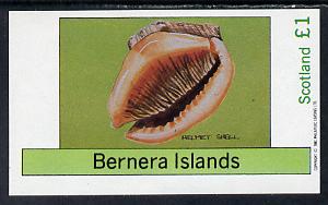 Bernera 1982 Shells (Helmet Shell) imperf souvenir sheet (£1 value) unmounted mint, stamps on marine-life     shells