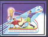 Benin 1997 World Cup Football perf m/sheet unmounted mint, SG MS 1620, stamps on football, stamps on sport