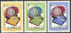 Congo - Kinshasa 1962 Malaria Eradication perf set of 3 unmounted mint, SG 449-51, stamps on , stamps on  stamps on insects, stamps on medical, stamps on malaria, stamps on diseases, stamps on 