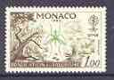 Monaco 1962 Malaria Eradication 1f perf unmounted mint, SG 723, stamps on , stamps on  stamps on insects, stamps on medical, stamps on malaria, stamps on diseases, stamps on 