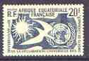 French Equatorial Africa 1958 Tenth Anniversary of Human Rights 20f perf unmounted mint, SG 295, stamps on human rights