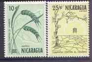 Nicaragua 1963 Freedom From Hunger perf set of 2 unmounted mint, SG 1483-84, stamps on food, stamps on ffh, stamps on wheat, stamps on  ffh , stamps on 