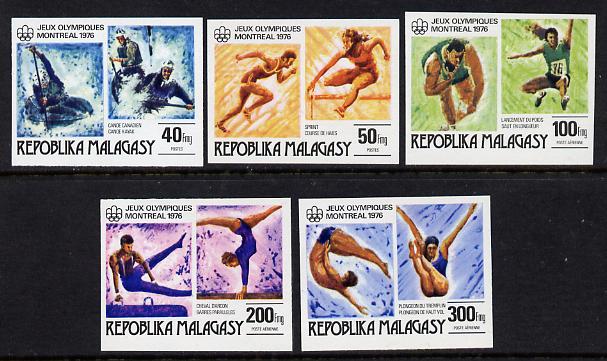Malagasy Republic 1976 Olympic Games imperf set of 5 from limited printing unmounted mint (as SG 338-42)*, stamps on sport      olympics