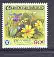 Easdale 1998 19th World Scout Jamboree overprinted in silver on Flora & Fauna definitive 80p perf (Flowers) unmounted mint, stamps on , stamps on  stamps on flowers, stamps on scouts, stamps on  stamps on violas