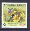 Easdale 1998 19th World Scout Jamboree overprinted in gold on Flora & Fauna definitive 80p imperf (Flowers) unmounted mint, stamps on flowers, stamps on scouts, stamps on violas