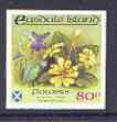 Easdale 1998 19th World Scout Jamboree overprinted in gold on Flora & Fauna definitive 80p imperf (Flowers) unmounted mint, stamps on , stamps on  stamps on flowers, stamps on scouts, stamps on  stamps on violas