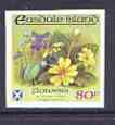 Easdale 1998 19th World Scout Jamboree overprinted in silver on Flora & Fauna definitive 80p imperf (Flowers) unmounted mint, stamps on , stamps on  stamps on flowers, stamps on scouts, stamps on  stamps on violas