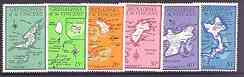 St Vincent - Grenadines 1974 Maps (1st Series) set of 6 unmounted mint, SG 18-23, stamps on , stamps on  stamps on maps