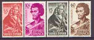 Spanish Sahara 1953 Child Welfare (Musicians) set of 4 unmounted mint, SG 11-04, stamps on , stamps on  stamps on music