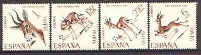 Spanish Sahara 1969 Child Welfare (Gazelles & Camel) set of 4 unmounted mint, SG 268-71, stamps on animals, stamps on gazelles, stamps on camels