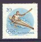 Hungary 1956 Canoeing 20fi (from Olympic Games set) unmounted mint SG 1460*, stamps on sport, stamps on canoeing