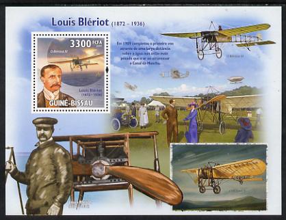 Guinea - Bissau 2009 Luis Bleriot & Aircraft perf s/sheet unmounted mint, stamps on , stamps on  stamps on personalities, stamps on  stamps on aviation, stamps on  stamps on 