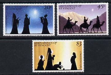 St Vincent - Grenadines 1984 Christmas set of 3 unmounted mint (SG 347-9), stamps on , stamps on  stamps on christmas, stamps on religion, stamps on bethlehem