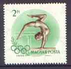 Hungary 1956 Gymnastics 2fo (from Olympic Games set) unmounted mint SG 1466*, stamps on sport, stamps on gymnastics, stamps on , stamps on  gym , stamps on gymnastics, stamps on 