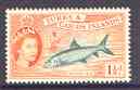 Turks & Caicos Islands 1957 Bonefish 1.5d from def set unmounted mint, SG 238*, stamps on fish, stamps on fishing