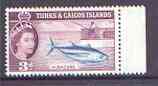 Turks & Caicos Islands 1957 Albacore Fish 3d from def set unmounted mint, SG 241*, stamps on fish, stamps on fishing