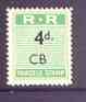 Northern Rhodesia 1951-68 Railway Parcel stamp 4d (small numeral) overprinted CB (Chisamba) unmounted mint*, stamps on railways, stamps on cinderella, stamps on  kg6 , stamps on 