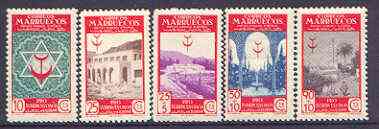 Spanish Morocco 1946 Anti-Tuberculosis Fund set of 5 unmounted mint, SG 297-301