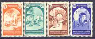 Spanish Morocco 1939 Views set of 4 unmounted mint, SG 213-16, stamps on , stamps on  stamps on tourism