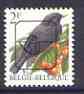 Belgium 1991-95 Birds #2 Blackbird 2f unmounted mint with boxed posthorn precancel, SG 3075, stamps on birds