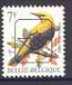 Belgium 1991-95 Birds #2 Oriole 7f unmounted mintwith boxed posthorn precancel (reversed), SG 3080, stamps on birds    