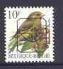 Belgium 1991-95 Birds #2 Greenfinch 10f unmounted mint with boxed posthorn precancel (reversed), SG 3083, stamps on birds    