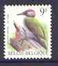 Belgium 1996-99 Birds #3 Green Woodpecker 9f unmounted mint, SG 3311, stamps on birds, stamps on woodpeckers
