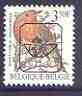 Belgium 1985-90 Birds #1 European Robin 3f50 unmounted mint with boxed posthorn precancel, SG 2847a, stamps on birds