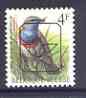 Belgium 1985-90 Birds #1 Bluethroat 4f unmounted mint with boxed posthorn precancel, SG 2848, stamps on birds