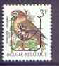 Belgium 1985-90 Birds #1 Hawfinch 3f unmounted mint with boxed posthorn precancel, SG 2847, stamps on birds