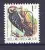 Belgium 1985-90 Birds #1 Lesser-spotted Woodpecker 1f unmounted mint with boxed posthorn precancel, SG 2845, stamps on birds, stamps on woodpeckers